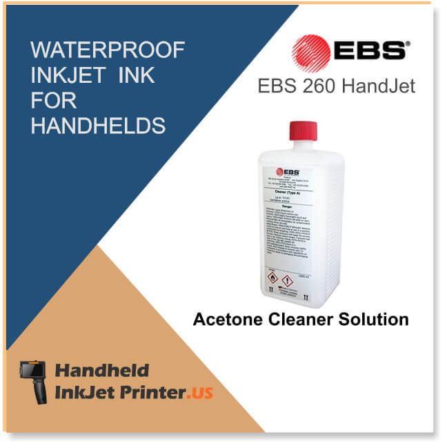 Ebs260 Handjet Printer Acetone Bottle Of Cleaning Solution