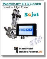 WorkzJet E1S Industrial Inkjet Printer Coder Datasheet Brochure