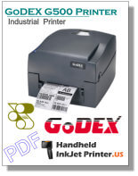 GoDEX G500 Datasheet Brochure Industrial Barcode Printer