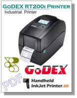 Datasheet Brochure GoDEX RT200i Industrial Printer